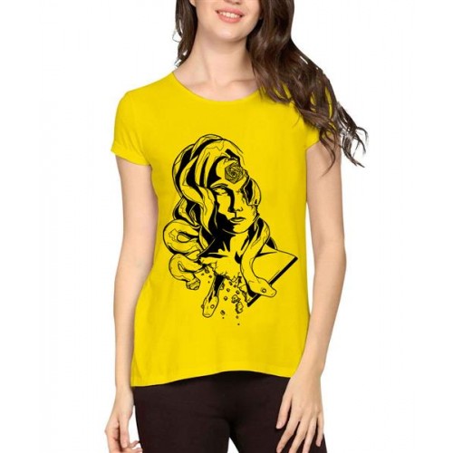 Girl Snake Graphic Printed T-shirt