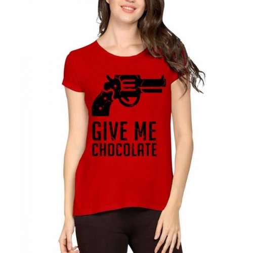 Give Me Chocolate Graphic Printed T-shirt