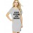 Women's Cotton Biowash Graphic Printed T-Shirt Dress with side pockets - Aapla Attitude