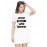 Women's Cotton Biowash Graphic Printed T-Shirt Dress with side pockets - Aapla Attitude