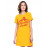 Women's Cotton Biowash Graphic Printed T-Shirt Dress with side pockets - Adventure Awaits