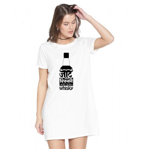 Jaat Risky After Whisky Graphic Printed T-shirt Dress