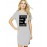 Women's Cotton Biowash Graphic Printed T-Shirt Dress with side pockets - Always Look Excited