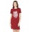 Awesome Never Give Up Graphic Printed T-shirt Dress