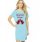 Women's Cotton Biowash Graphic Printed T-Shirt Dress with side pockets - Be Calm Best Graduation
