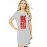 Women's Cotton Biowash Graphic Printed T-Shirt Dress with side pockets - Be Proud Not Satisfied