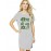 Women's Cotton Biowash Graphic Printed T-Shirt Dress with side pockets - Beech Mein Na Bol
