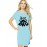 Women's Cotton Biowash Graphic Printed T-Shirt Dress with side pockets - Best Bro