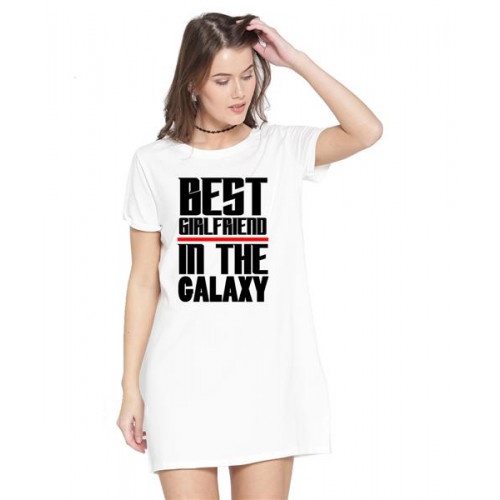 Best Girlfriend In The Galaxy Graphic Printed T-shirt Dress
