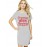 Women's Cotton Biowash Graphic Printed T-Shirt Dress with side pockets - Beware Of My Anger