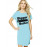 Women's Cotton Biowash Graphic Printed T-Shirt Dress with side pockets - Bigger Is Better