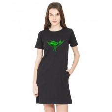 Bird Sea Graphic Printed T-shirt Dress