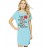 Women's Cotton Biowash Graphic Printed T-Shirt Dress with side pockets - Bold And Beautiful