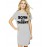 Women's Cotton Biowash Graphic Printed T-Shirt Dress with side pockets - Born With Talent