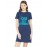 Women's Cotton Biowash Graphic Printed T-Shirt Dress with side pockets - Came For Attendance