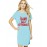 Women's Cotton Biowash Graphic Printed T-Shirt Dress with side pockets - Came For Attendance