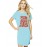 Women's Cotton Biowash Graphic Printed T-Shirt Dress with side pockets - Cute Rude Killer