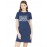 Women's Cotton Biowash Graphic Printed T-Shirt Dress with side pockets - Damn Good