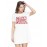 Women's Cotton Biowash Graphic Printed T-Shirt Dress with side pockets - Damn Good