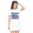 Women's Cotton Biowash Graphic Printed T-Shirt Dress with side pockets - Everyone Doesn't Matter