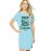 Women's Cotton Biowash Graphic Printed T-Shirt Dress with side pockets - Excuse Calories