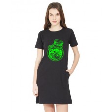 Eye Pot Graphic Printed T-shirt Dress