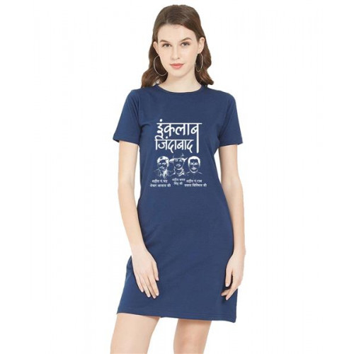 Inqlaab Jindabad Graphic Printed T-shirt Dress