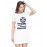 Women's Cotton Biowash Graphic Printed T-Shirt Dress with side pockets - Girl Separate Fanbase