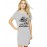 Women's Cotton Biowash Graphic Printed T-Shirt Dress with side pockets - Girl With Goal