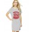 Women's Cotton Biowash Graphic Printed T-Shirt Dress with side pockets - Greatness Never Awarded