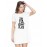 Women's Cotton Biowash Graphic Printed T-Shirt Dress with side pockets - Gym My Happy Place