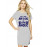 Women's Cotton Biowash Graphic Printed T-Shirt Dress with side pockets - Gymaholic