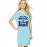 Women's Cotton Biowash Graphic Printed T-Shirt Dress with side pockets - Gymaholic