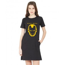 Heavy Metal Graphic Printed T-shirt Dress
