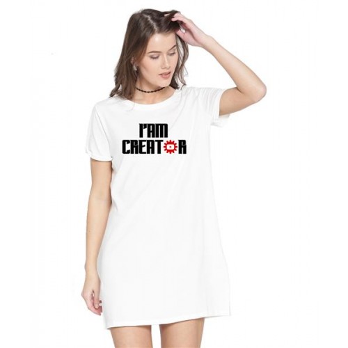 I'Am Creator Graphic Printed T-shirt Dress