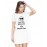 Women's Cotton Biowash Graphic Printed T-Shirt Dress with side pockets - Jao Toh Bheed Kam