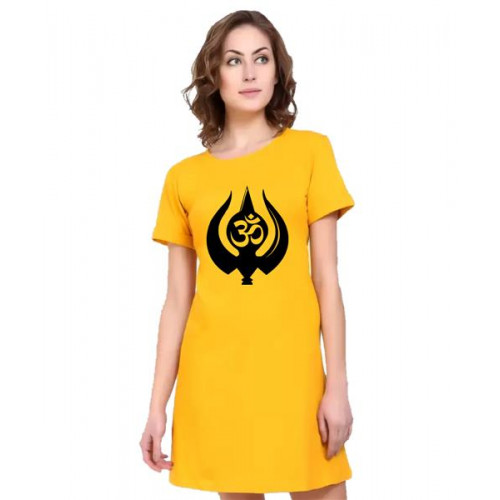Om Graphic Printed T-shirt Dress