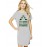 Women's Cotton Biowash Graphic Printed T-Shirt Dress with side pockets - Kissed A Frog Prince
