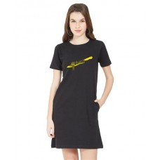 Knife Nature Graphic Printed T-shirt Dress