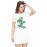 Women's Cotton Biowash Graphic Printed T-Shirt Dress with side pockets - Life Vyast Hum Mast