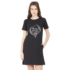 Love Horse Graphic Printed T-shirt Dress