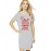 Women's Cotton Biowash Graphic Printed T-Shirt Dress with side pockets - Love Yourself