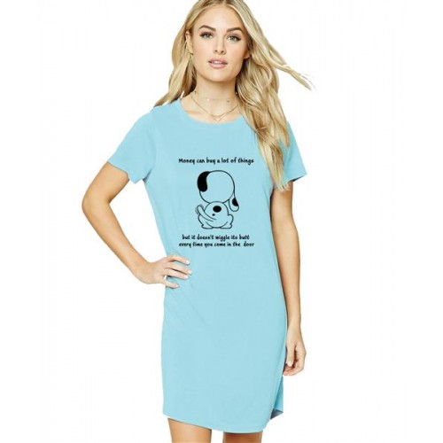 Money Can Buy A Lot Of Things Graphic Printed T-shirt Dress