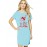 Women's Cotton Biowash Graphic Printed T-Shirt Dress with side pockets - Nails Are Bigger