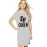 Women's Cotton Biowash Graphic Printed T-Shirt Dress with side pockets - Nap Queen