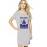 Women's Cotton Biowash Graphic Printed T-Shirt Dress with side pockets - Need Space Join Isro