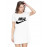 Women's Cotton Biowash Graphic Printed T-Shirt Dress with side pockets - Nikal Right