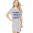 Women's Cotton Biowash Graphic Printed T-Shirt Dress with side pockets - No More Silent Nights