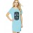 Women's Cotton Biowash Graphic Printed T-Shirt Dress with side pockets - Oh My Beer