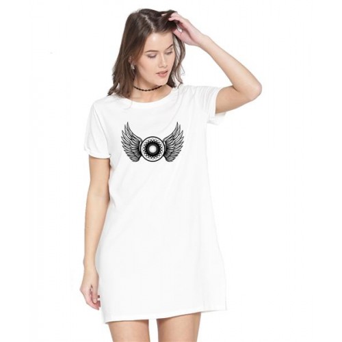 Power Wing Graphic Printed T-shirt Dress